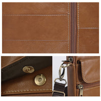 Thumbnail for Genuine leather men's crossbody bag oiled wax leather Satchel Crossbody Bag