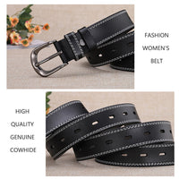 Thumbnail for Classic Leather Belts for Women, Joyreap Genuine Leather Womens Belts Alloy Pin Buckle (Black)