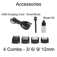 Thumbnail for USB Charged pet shaver Cordless Clipper Pet Gromming Kit 4 Different Size Combs