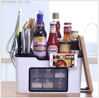 Thumbnail for Multifunction Kitchen Utensils Condiment Storage Rack Seasoning Storage Box