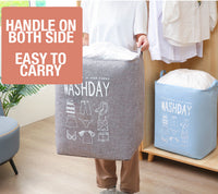 Thumbnail for Ex-Large Capacity Collapsible Laundry Basket Foldable Washing Bin Hamper Linen