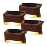 Thumbnail for 4 Pack SolarPower Deck Lights Outdoor Step Lights Waterproof LED lights