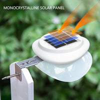 Thumbnail for 2PCS Monocrystalline solar panel LED Wall Lights for Fence Garden(White)