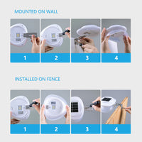 Thumbnail for 2PCS Monocrystalline solar panel LED Wall Lights for Fence Garden(White)