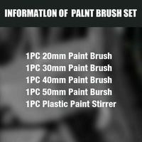 Thumbnail for 5Pc Paint Brushes Set Artist Acrylic Staining Home Garden Painting Handy Tool