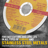 Thumbnail for 12x 4.5inch 115mm Angle Grinder Cutting Discs Thin Cut Off Wheel Steel Stainless