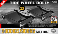 Thumbnail for 2-Piece Wheel Dolly Car Positioning Jack 450kg Vehicle Mover Transporter Trolley