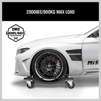 Thumbnail for 2-Piece Wheel Dolly Car Positioning Jack 450kg Vehicle Mover Transporter Trolley