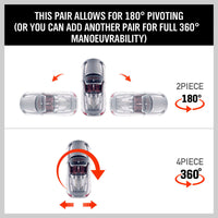 Thumbnail for 2-Piece Wheel Dolly Car Positioning Jack 450kg Vehicle Mover Transporter Trolley