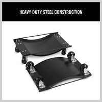 Thumbnail for 2-Piece Wheel Dolly Car Positioning Jack 450kg Vehicle Mover Transporter Trolley