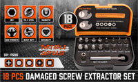 Thumbnail for 18x Magnetic Damaged Screw Extractor Set Broken Drill Bit Remover Kit Hex Crv