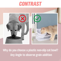 Thumbnail for Black Double Cat Bowl Pet Bowl Stand Dog Elevated Feeder Food Water Raised Lifted