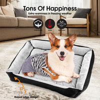 Thumbnail for Vaka Navy Dog Bed Pet Cat Calming Floor Mat Sleeping Cave Washable Extra Large 29706