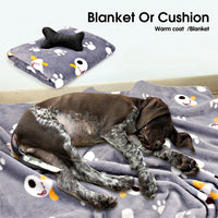 Thumbnail for Vaka Navy Dog Bed Pet Cat Calming Floor Mat Sleeping Cave Washable Extra Large 29706