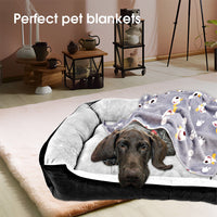 Thumbnail for Vaka Navy Dog Bed Pet Cat Calming Floor Mat Sleeping Cave Washable Extra Large 29706