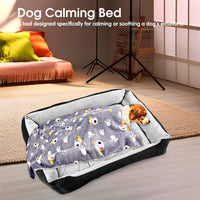 Thumbnail for Vaka Navy Dog Bed Pet Cat Calming Floor Mat Sleeping Cave Washable Extra Large 29706