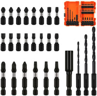 Thumbnail for 26Pc Impact Screwdriver Bit Set Magnetic Drill Bit Holder Quick Release Drilling