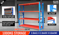 Thumbnail for 2mx2m Steel Racks Shelves Garage Storage Warehouse Tyre Shelving 1000 Capacity