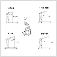 Thumbnail for Engine Crane 2 Ton Hydraulic Hoist Folding Shop Mobile Lifter Workshop Lift