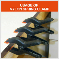 Thumbnail for 4Pc 9'' Strong Spring Clamps  Heavy Duty Nylon Clip Quick Grip Black Large Size