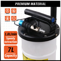 Thumbnail for HORUSDY 7L Manual & Pneumatic Oil Extractor Waste Fluid Transfer Pump Suction