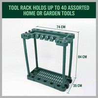 Thumbnail for Rolling Garden Tools Storage Rack Long Short Handles Organizer Holders Fits 40