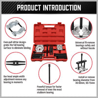 Thumbnail for 12 Piece Bearing Splitter Gear Puller Fly Wheel Separator Tool Kit Set With Box