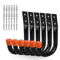 Thumbnail for HORUSDY 6Pc Wall Mount Garage Hooks Set Heavy Duty Steel Storage Rack Hanger