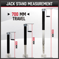 Thumbnail for TRAILER CANOPY CARAVAN JACK STAND 3175KG 7000LBS HEAVY DUTY STABILIZER LEGS