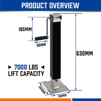 Thumbnail for 4x Trailer Caravan Canopy Jack Leg Stand Heavy Duty 3175KG 7000lbs Side Handle