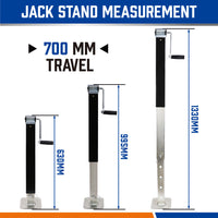 Thumbnail for 4x Trailer Caravan Canopy Jack Leg Stand Heavy Duty 3175KG 7000lbs Side Handle