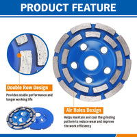 Thumbnail for 4.5inch Diamond Segment Grinding Concrete Cup Wheel Disc Granite Stone 115mm