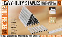 Thumbnail for 2000Pc Door Shaped Staples Heavy Duty Nails Staple Gun Stapler Refills 8/10/12mm