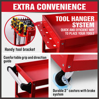 Thumbnail for Blue 3-Tier Tool Cart Trolley Toolbox Workshop Garage Storage 150KG Organizer Garage