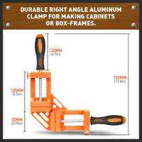 Thumbnail for 90° Degree Corner Clamp Welding Vice Woodworking Alloy Body With Quick Release