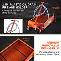 Thumbnail for HORUSDY 76L Low Profile Waste Oil Drainer Mobile Workshop Pump Vehicle 4WD Truck