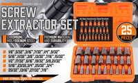 Thumbnail for 25Pc Screw Extractor Set Multi-Spline Easy Out Broken Bolt Remover Tool Hex Head