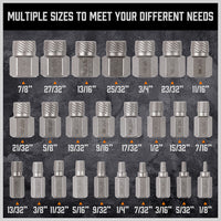 Thumbnail for 25Pc Screw Extractor Set Multi-Spline Easy Out Broken Bolt Remover Tool Hex Head