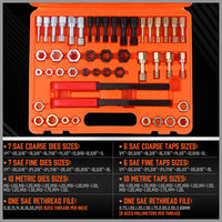 Thumbnail for 48-Pieces SAE and Metric Thread Restorer Kit Fractional Metric Thread Restorer