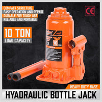 Thumbnail for 10 Ton Hydraulic Bottle Jack w/Safety Valve Car Van Truck Caravan Lift SUV 4WD