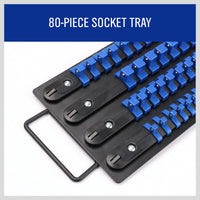 Thumbnail for 80 Socket Storage Rail Mixed Organizer Rack Holder Ball Locking 1/4