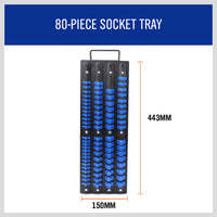 Thumbnail for 80 Socket Storage Rail Mixed Organizer Rack Holder Ball Locking 1/4