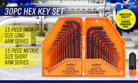 Thumbnail for 31-Piece Hex Key Set with T-Handle, Metric & Imperial Sizes Allen Wrench Set with Storage Case