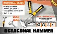 Thumbnail for 2LB+3LB Steel Hammer Double Octagonal Heavy Duty Solid Forged Rubber Grip Handle