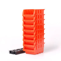 Thumbnail for NEW 8 PC Wall Mounted Storage Bins Rack Set Nuts Bolts Organizer Parts 97903