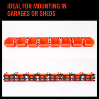 Thumbnail for NEW 8 PC Wall Mounted Storage Bins Rack Set Nuts Bolts Organizer Parts 97903