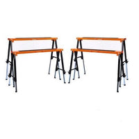 Thumbnail for 4Pc Mastercraft Sawhorse Metal Folding Non-slip Surface Saw Horse 120KG Capacity