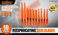 Thumbnail for 10Pc Reciprocating Saw Blades Set For Wood Metal Timber Demolition Cutting Tool