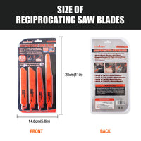 Thumbnail for 10Pc Reciprocating Saw Blades Set For Wood Metal Timber Demolition Cutting Tool