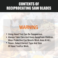 Thumbnail for 10Pc Reciprocating Saw Blades Set For Wood Metal Timber Demolition Cutting Tool